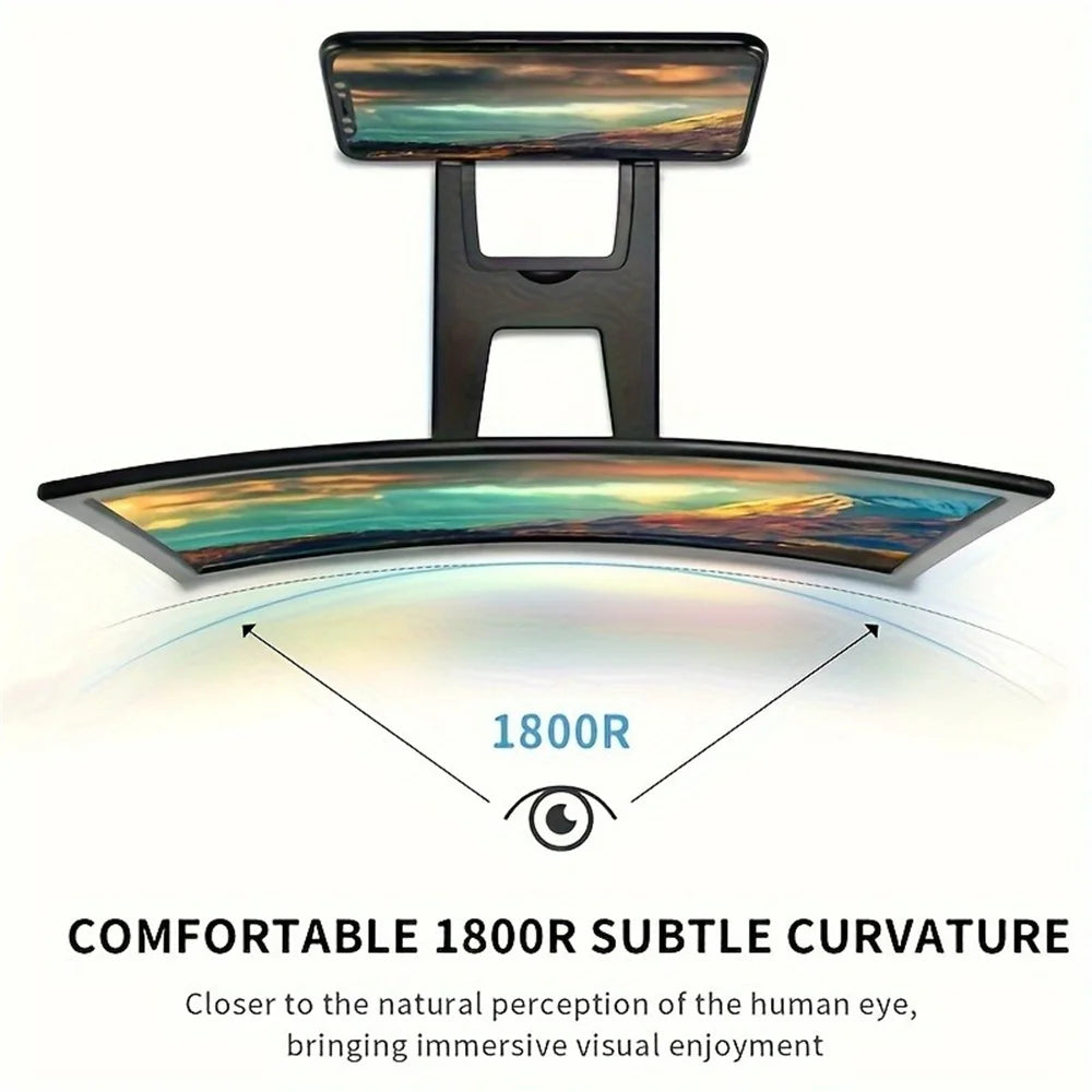 New 12 Inch Mobile Phone Screen Amplifier HD Phone Holder Screen Amplifier Portable Foldable Curved Enlarged Screen Magnifiers