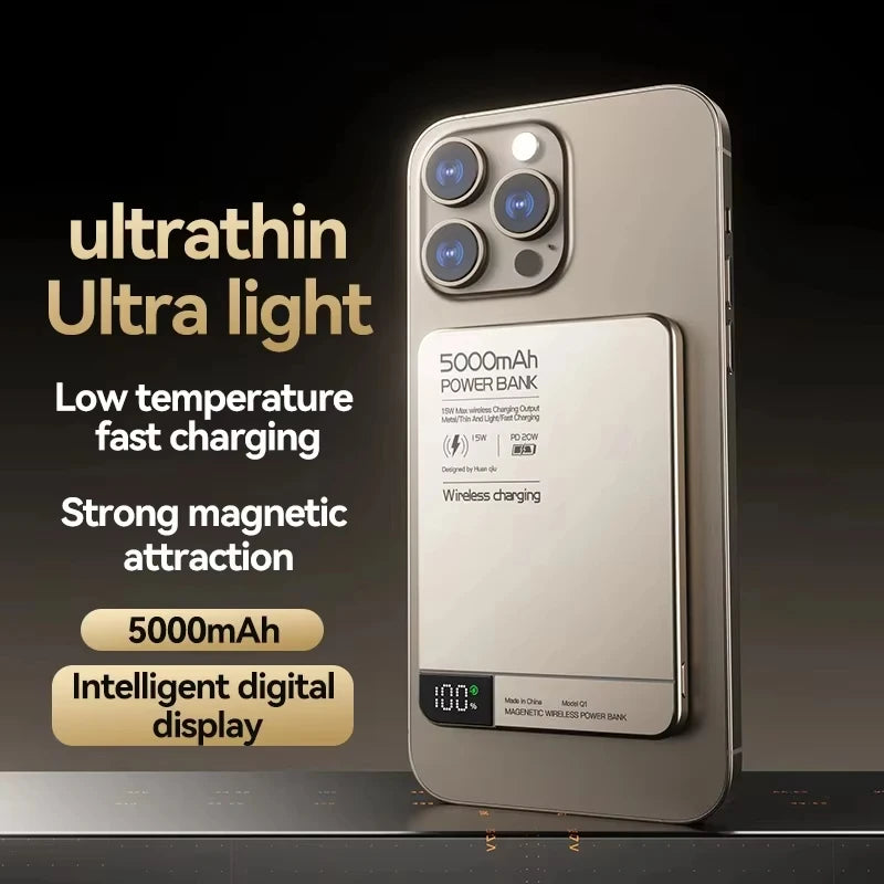 Xiaomi 10000mAh External BatteryMagnetic Wireless PowerBank PD22.5W Digital Display Fast Charging  For Magsafe For iPhone Samsun