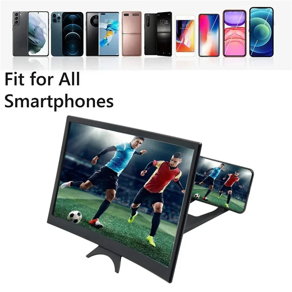 New 12 Inch Mobile Phone Screen Amplifier HD Phone Holder Screen Amplifier Portable Foldable Curved Enlarged Screen Magnifiers