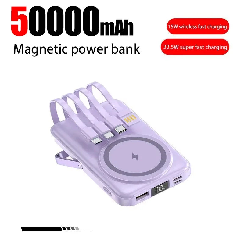 Xiaomi 50000mAh Power Bank Ultra-large Capacity Magnetic Wireless Super Fast Charger Comes With a Charge Cable Power Supply